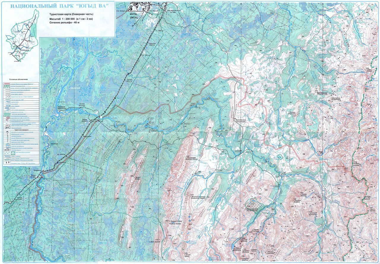 Национальный парк югыд ва карта